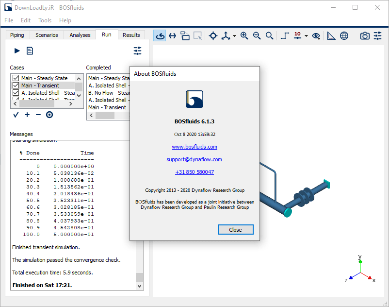 BOSfluids 6.1 加密狗版 分析和模拟发电厂和管道中的喘振现象软件工具