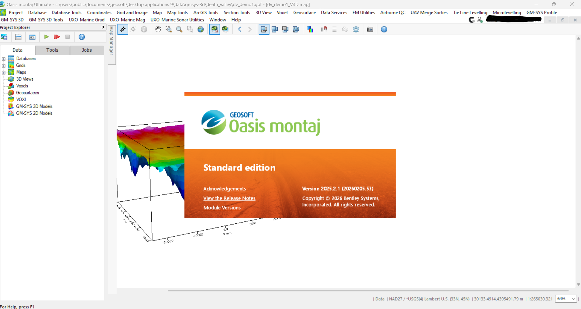 Geosoft Oasis montaj v2025.2.1 一机一码授权版地球物理勘探数据处理工具060313