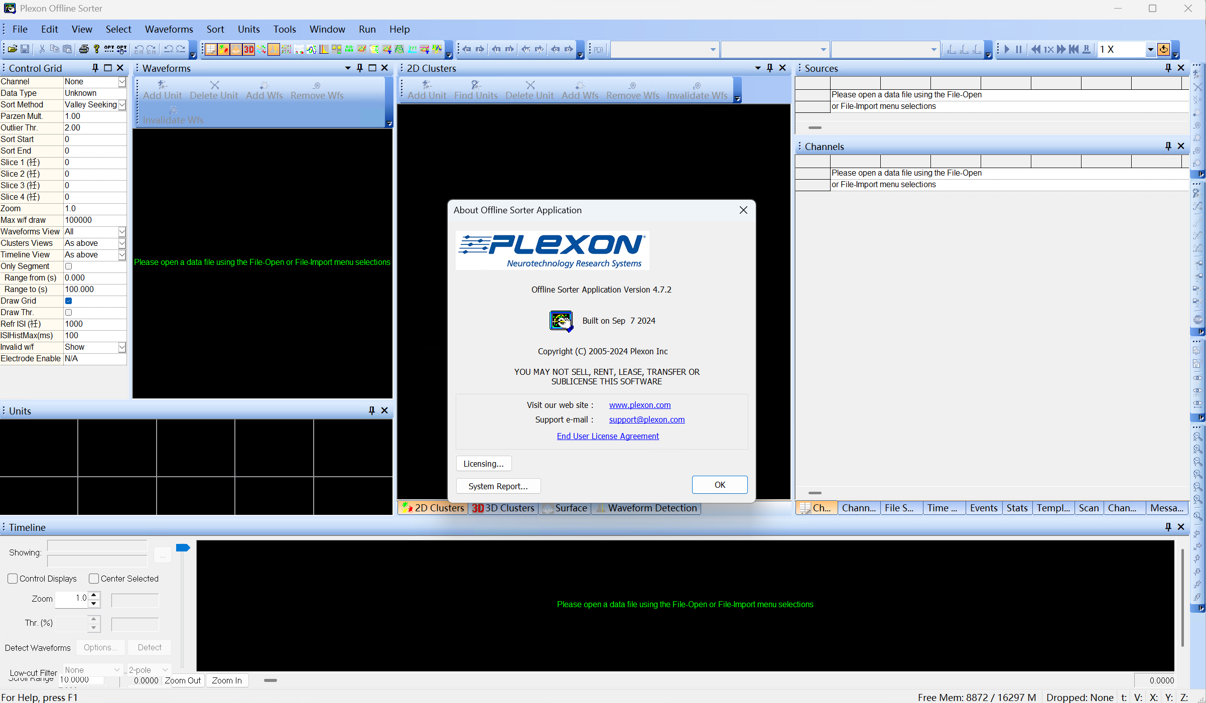 Plexon Offline Sorter（OFS）4.7.2.0 加密狗版离线尖峰分类软件 OfflineSorterV4