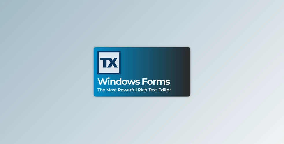 TX Text Control .NET for Windows Forms v33.0.0 功能强大的文档处理和编辑控件080588
