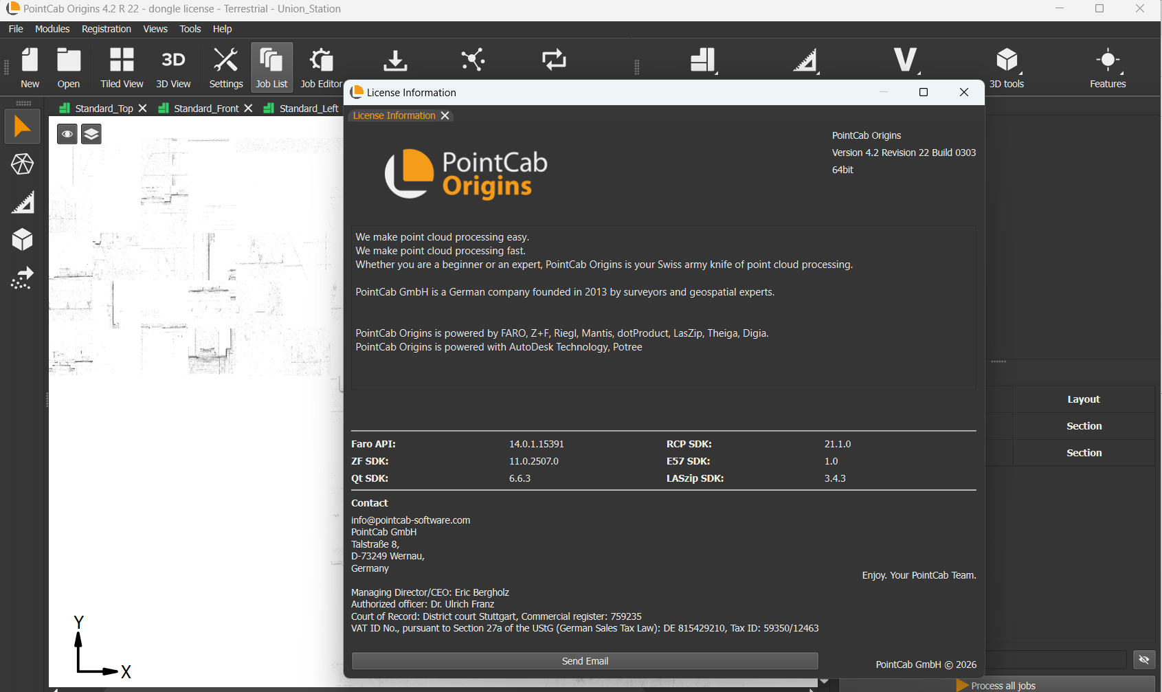 PointCab Origins v4.2 R22 Full Unlimited 一机一码授权版 PointCabOrigins 三维点云数据处理软件PointCab4.2