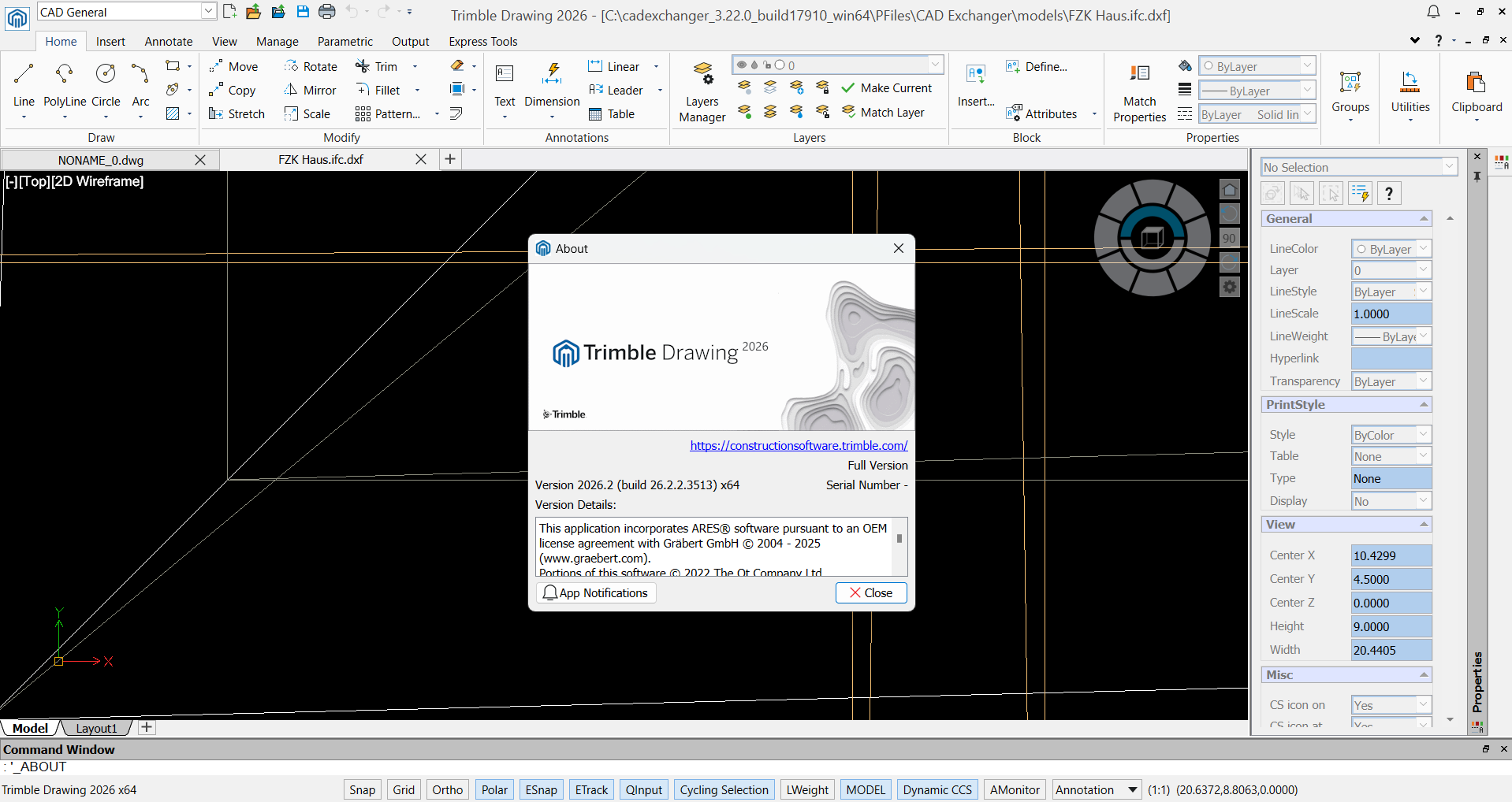 Trimble Drawing v2026.2 加密狗版施工图纸编辑器010576