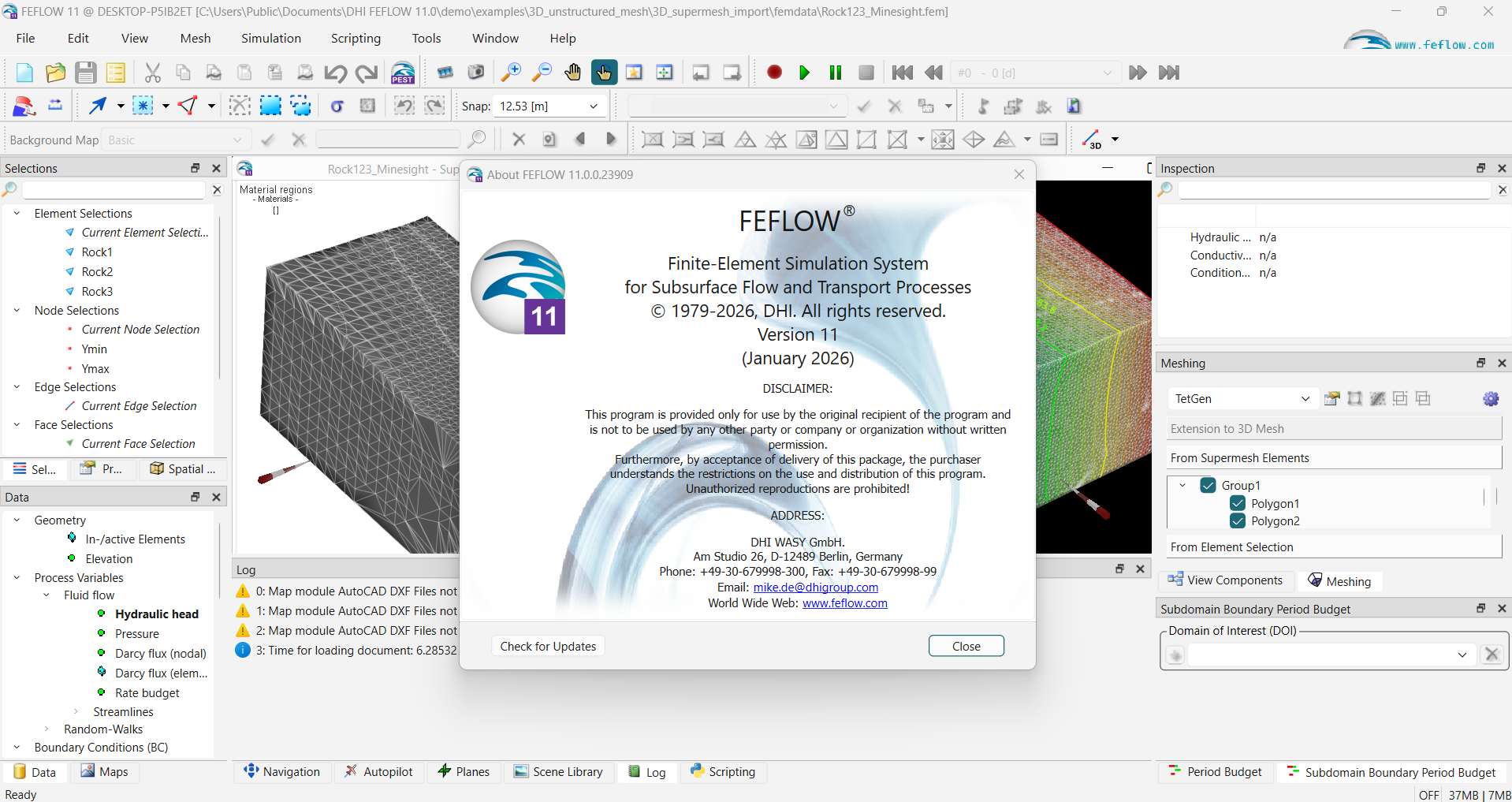 DHI FEFLOW v11.0.023909 加密狗版地下水建模与模拟软件工具060399