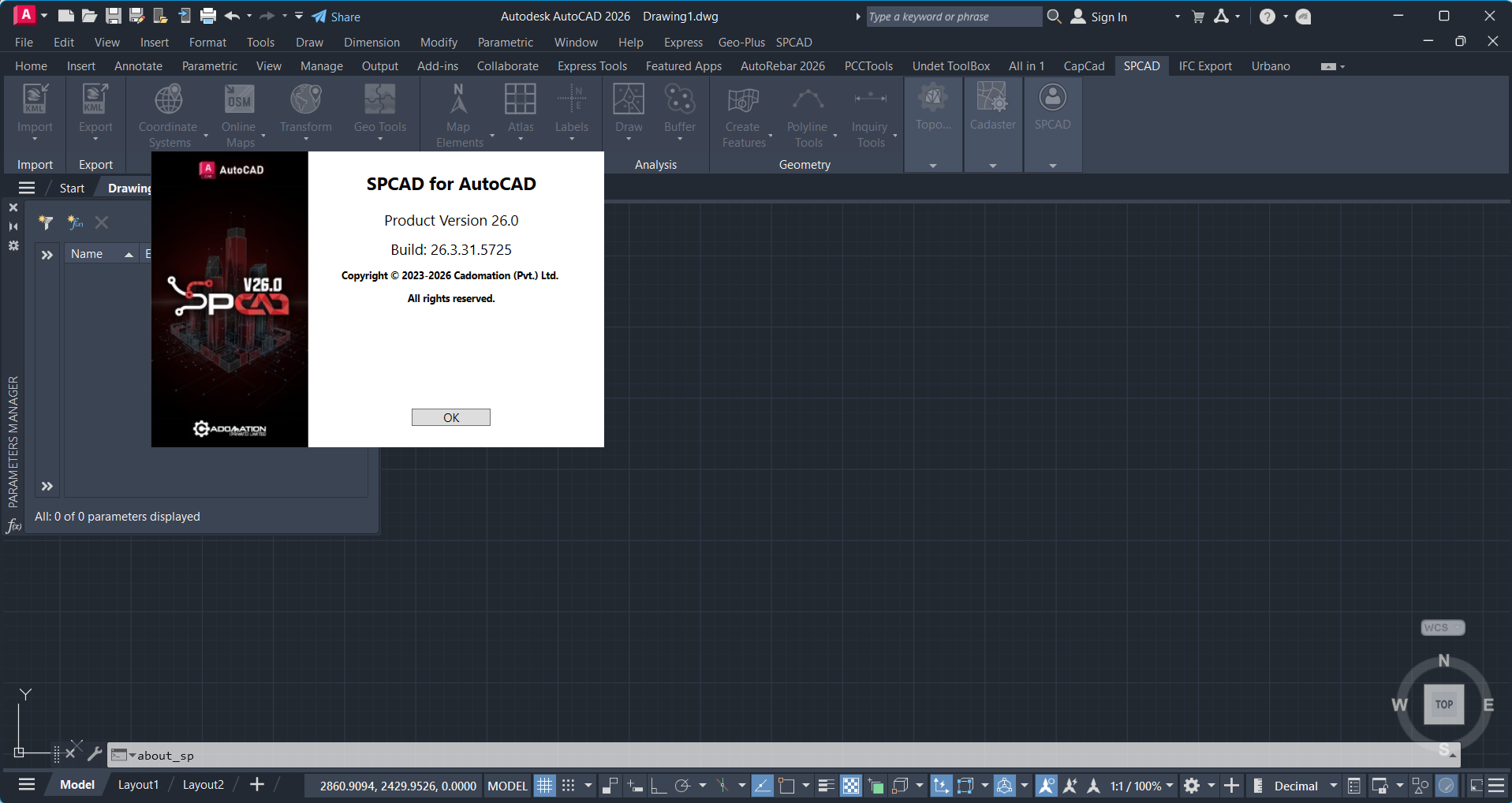 SPCAD for AutoCAD v26.3.31.5725 加密狗版辅助地理空间分析工具011562