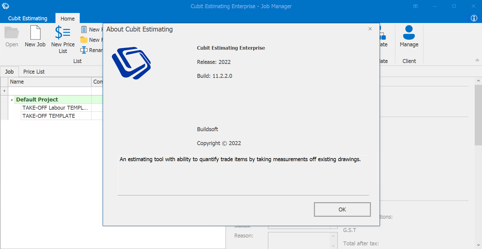 Cubit Estimating Enterprise v2022 Build11.2.2.0 x64 英文版 建筑施工估算软件010580