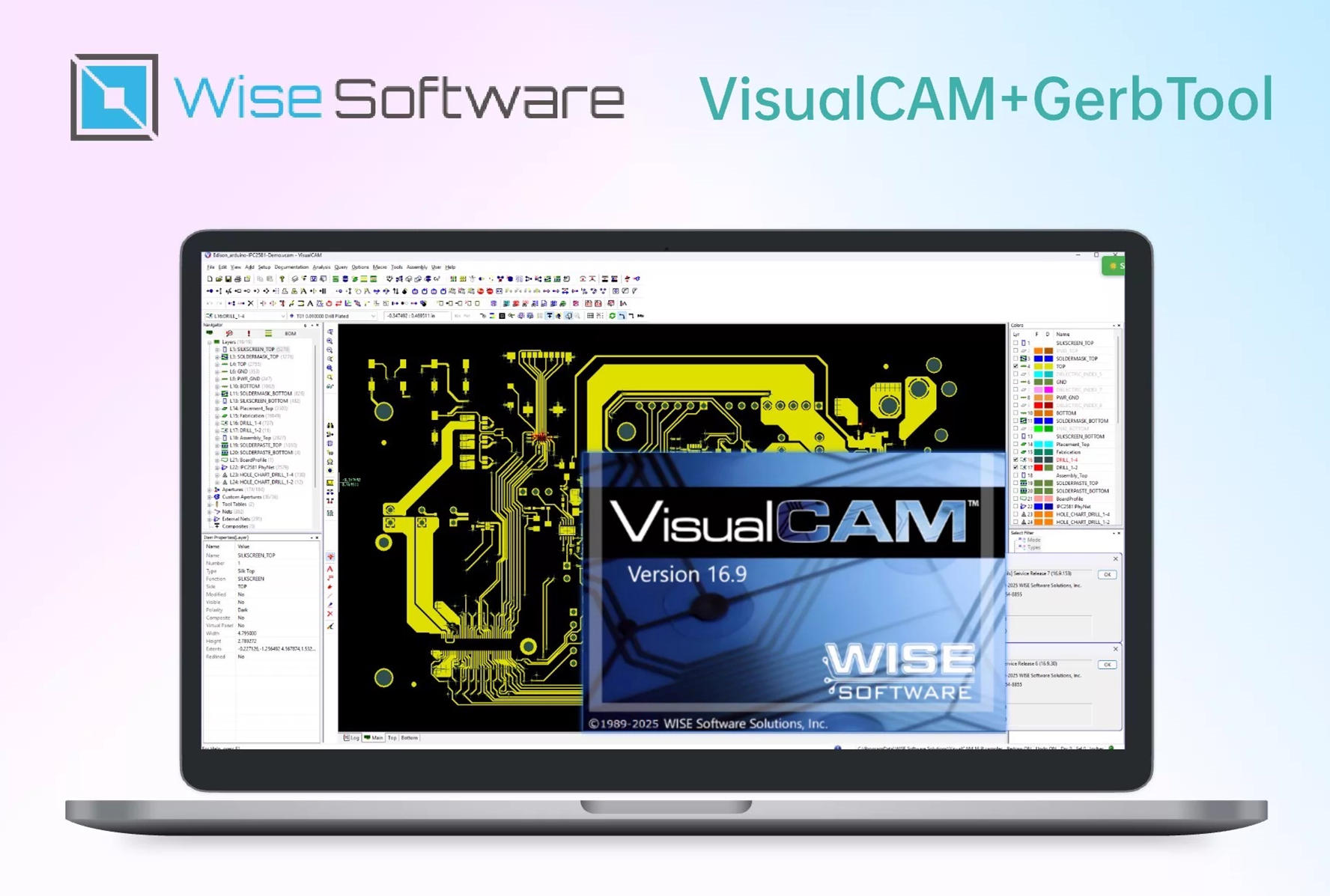 WISE Software Solutions VisualCAM SR7 v16.9.153 + GerbTool SR6 v16.9.30 PCB设计验证制造验证CAM软件010760