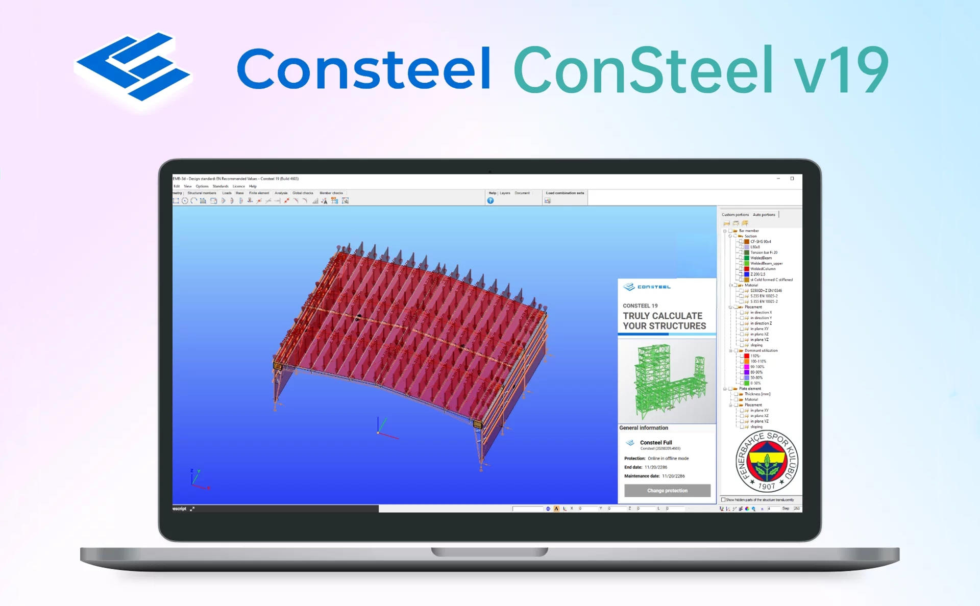ConSteel Solutions ConSteel v19 build 4603 专业的建筑结构分析与工程项目软件010584