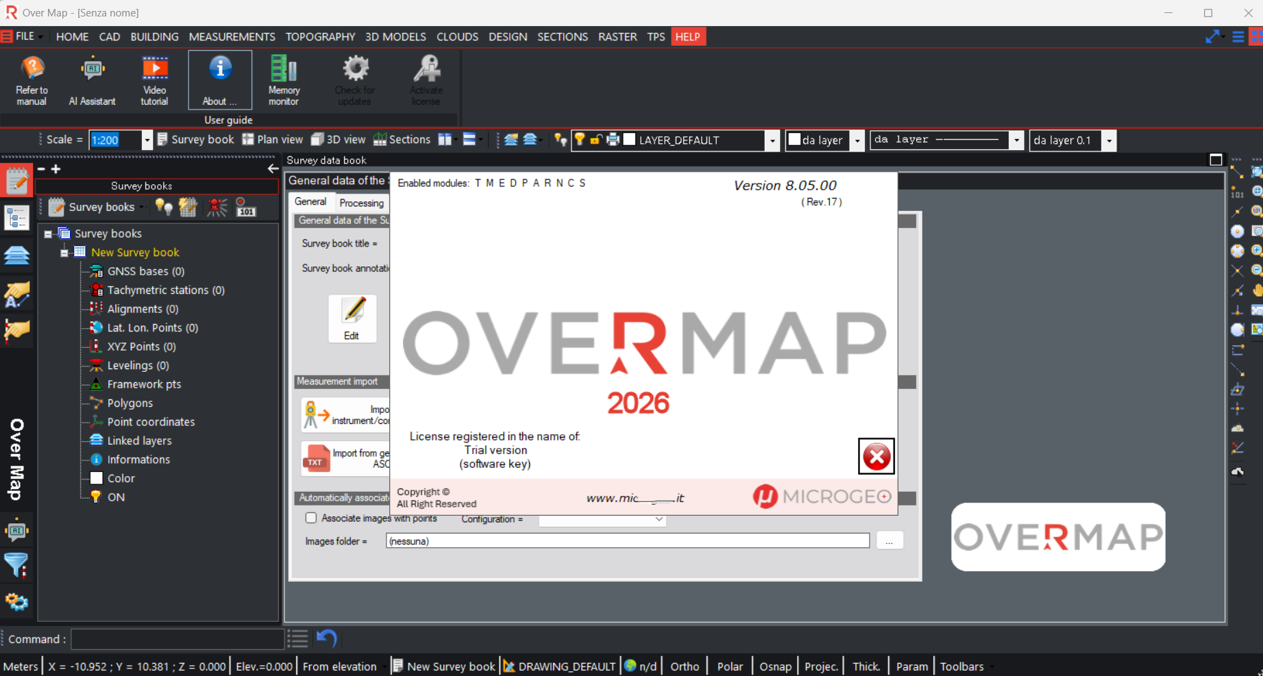 Microgeo OverMap 2026 v8.05.00 加密狗版地形学地理信息系统点云数字地形模型工具060430