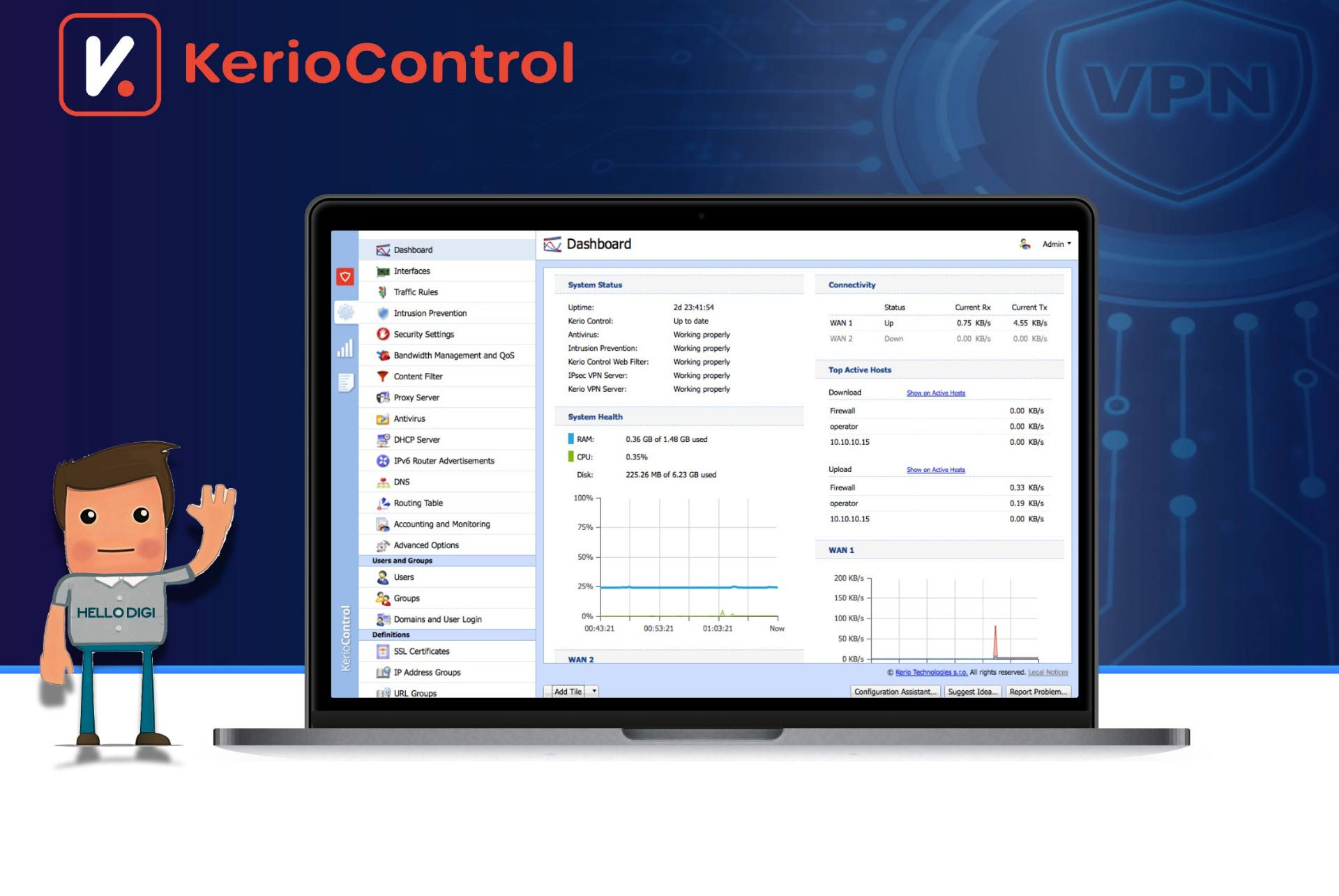 Kerio Control 9.4.4 统一威胁管理UTM与下一代防火墙 网络边界安全与可视化管理