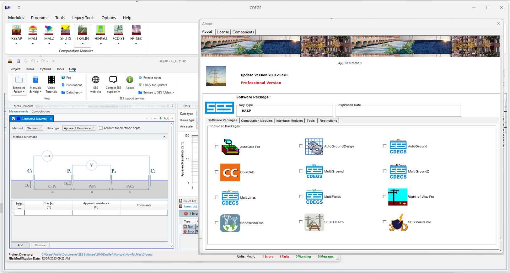SES CDEGS v20.0.201720 接地和电磁分析软件套件工具 SES CDEGS Suite