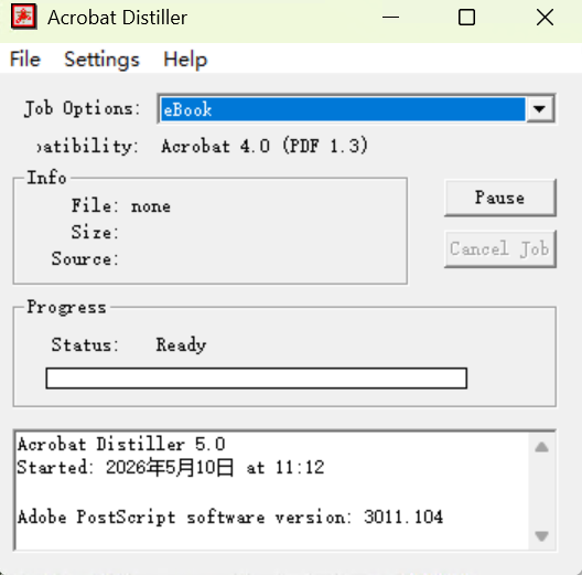 Acrobat Distiller 5.0 PDF虚拟打印驱动一款PDF文件生成工具AcrobatDistiller