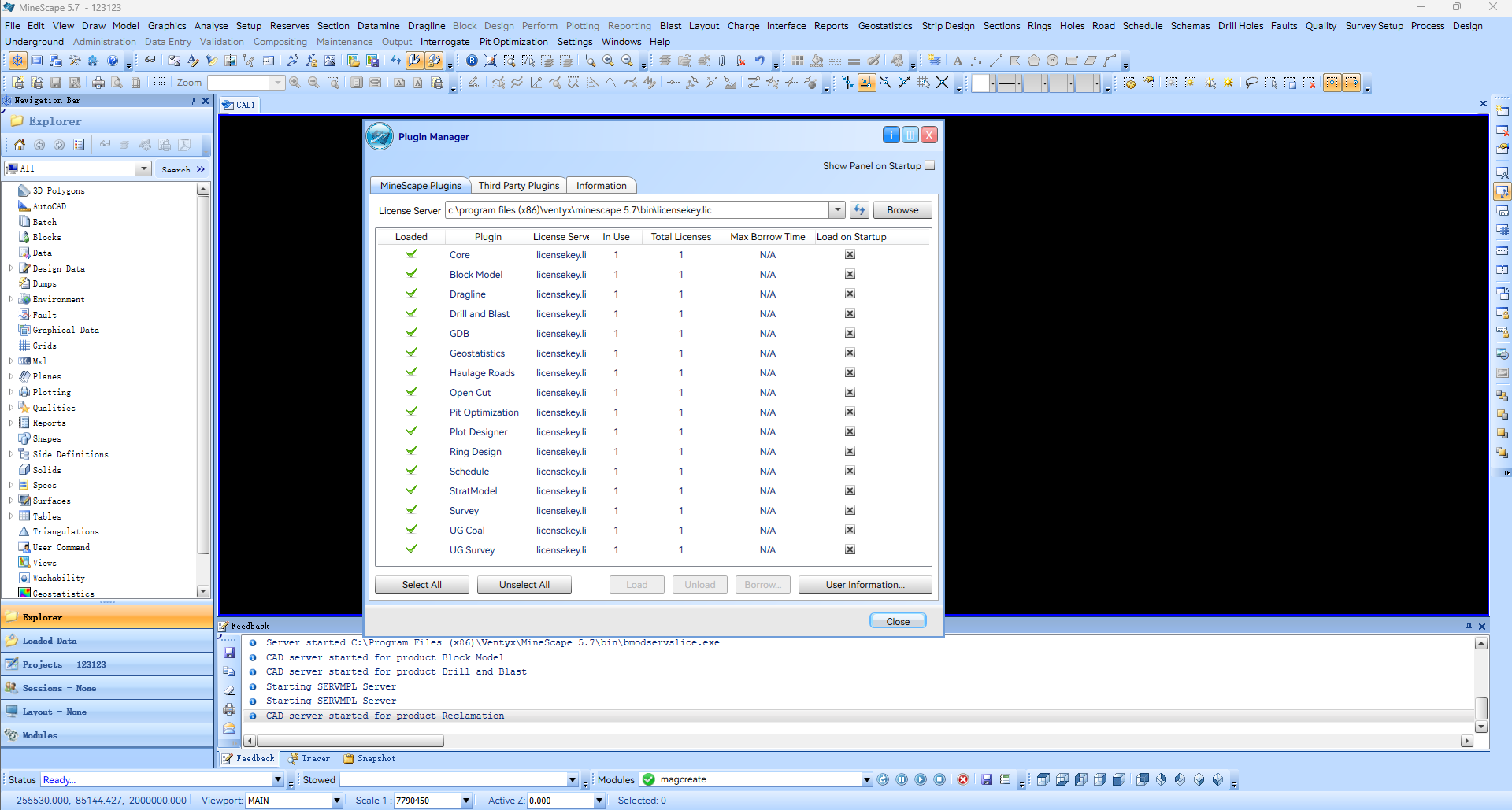 Ventyx MineScape 5.7.85.0 单机授权版 采矿辅助设计软件采矿3D煤矿辅助制图系统CAD