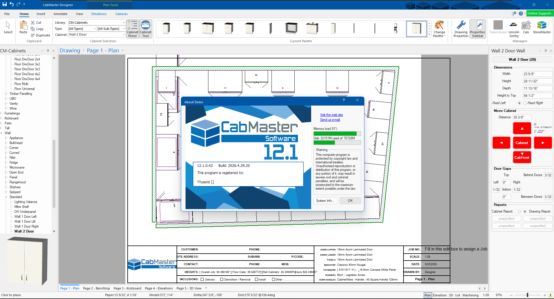 CabMaster Pro 2026（12.1.0.42）加密狗版 橱柜衣柜梳妆台设计 CabMaster Designer软件系列橱柜和数控设计软件