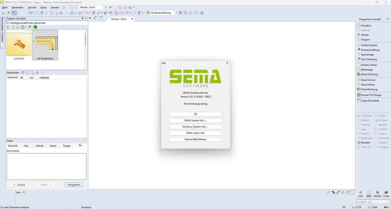 SEMA v22-2 加密狗版 用于木工、橱柜、楼梯设计和钣金覆层的专业2D/3D CAD/CAM软件
