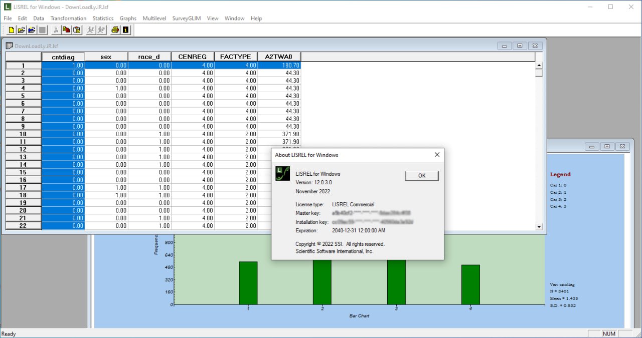 LISREL Commercial 12.0.3.0 加密狗版 结构方程建模SEM路径分析和验证性因子分析工具