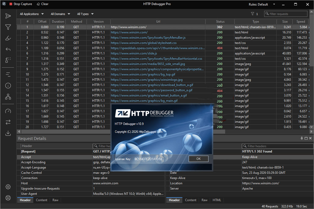 HTTP Debugger Pro 2026 v10.0.0.9 测试调试复杂网站应用程序