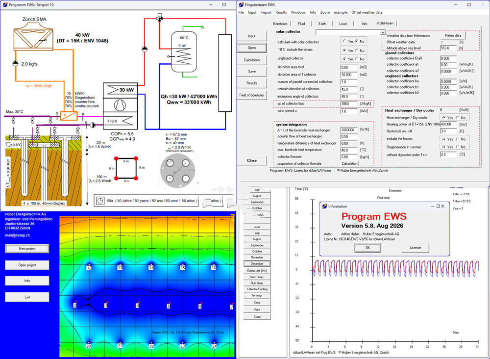 Hueber Energietechnik EWS 2026 v5.8 电气工程计算与配电网络设计软件